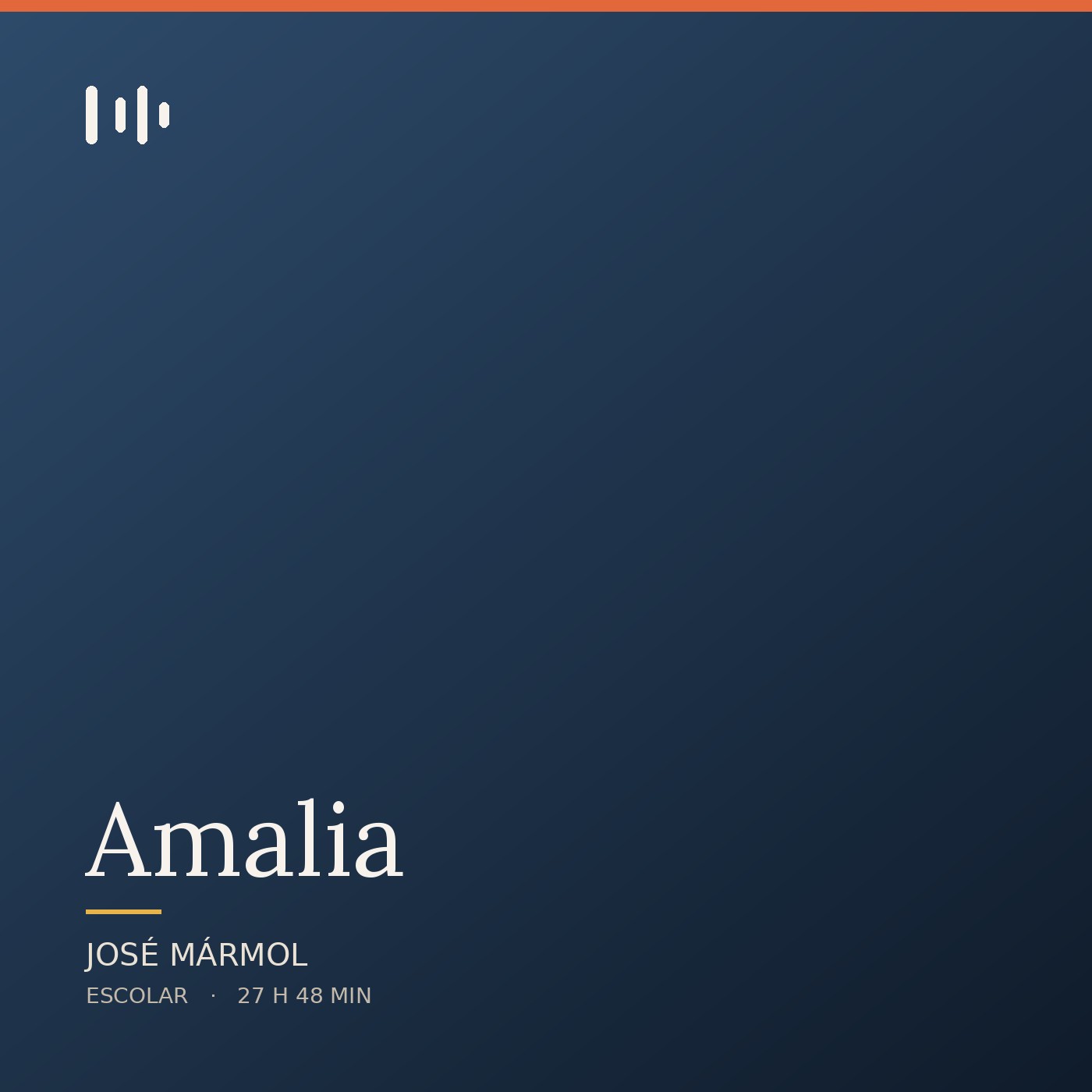 Portada de Amalia, de José Mármol