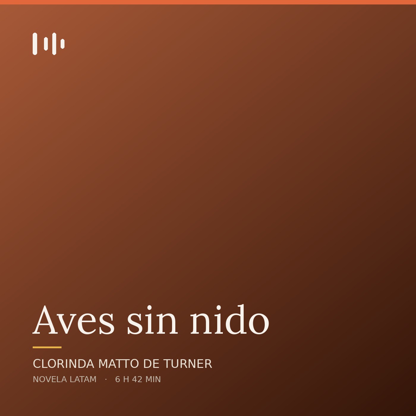 Portada de Aves sin nido, de Clorinda Matto de Turner