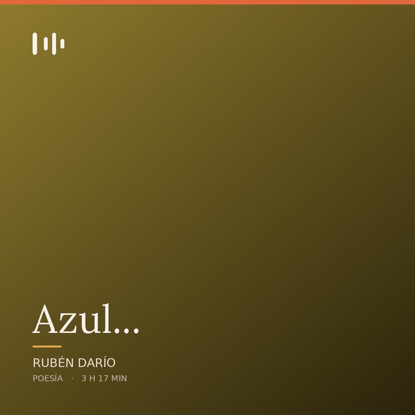 Portada de Azul..., de Rubén Darío