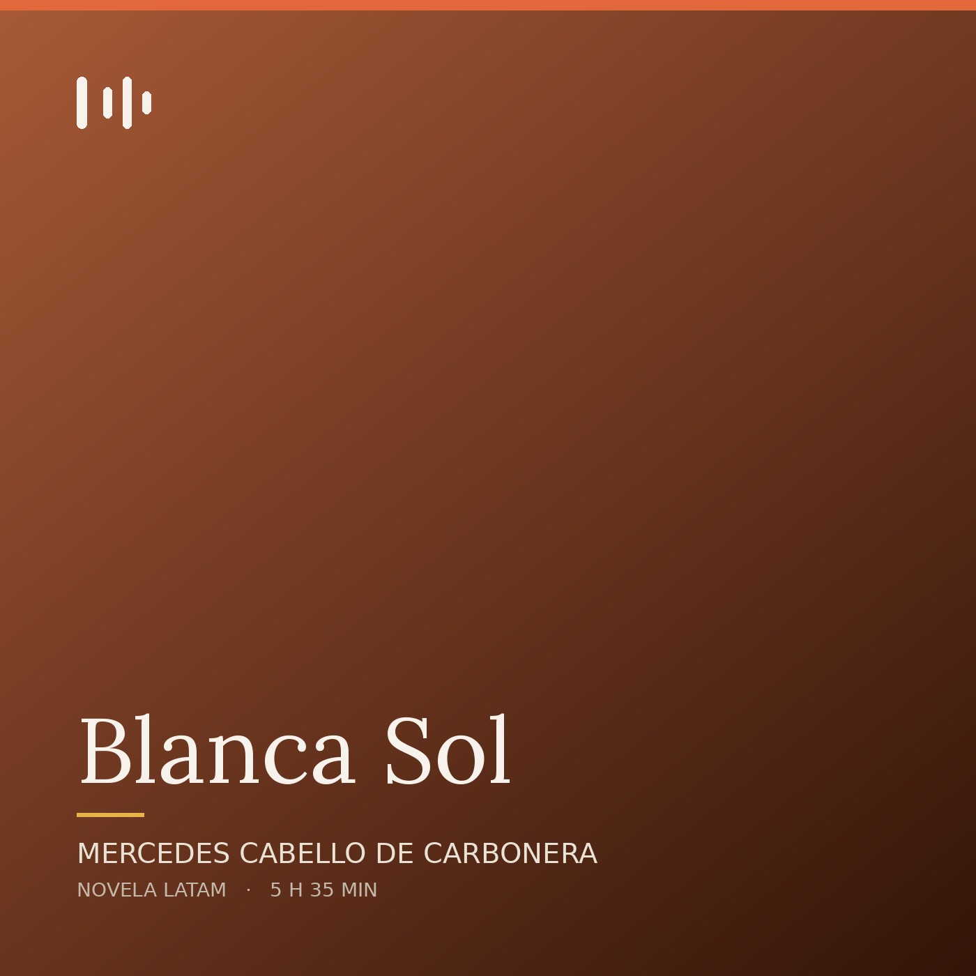 Portada de Blanca Sol, de Mercedes Cabello de Carbonera