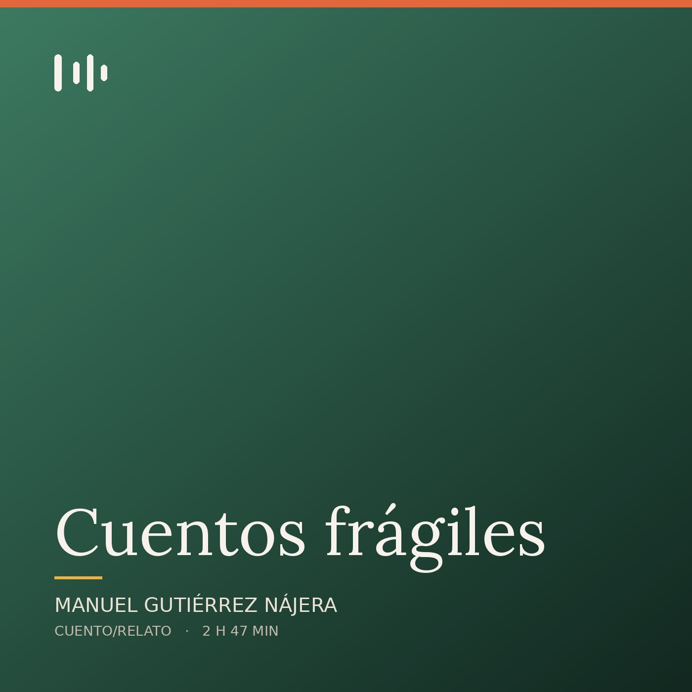 Portada de Cuentos frágiles, de Manuel Gutiérrez Nájera