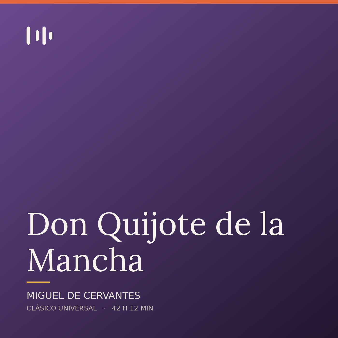 Portada de Don Quijote de la Mancha, de Miguel de Cervantes