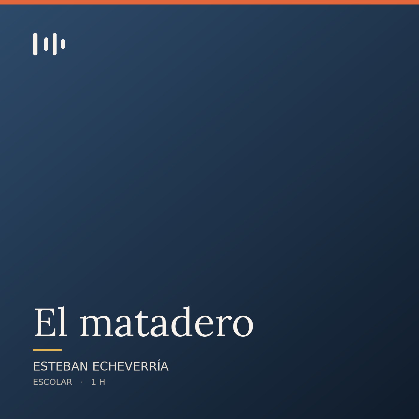 Portada de El matadero, de Esteban Echeverría