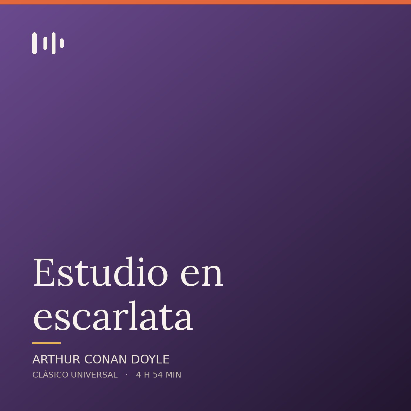 Portada de Estudio en escarlata, de Arthur Conan Doyle