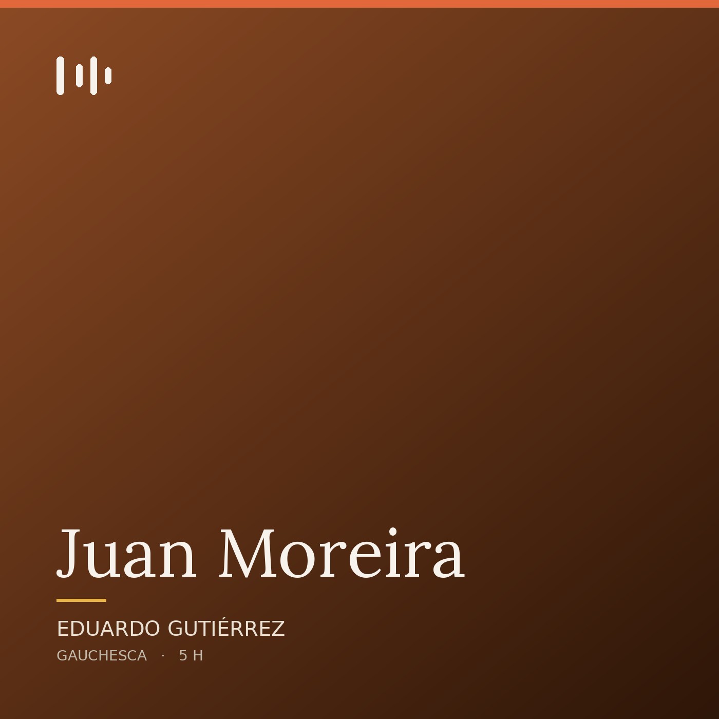 Portada de Juan Moreira, de Eduardo Gutiérrez