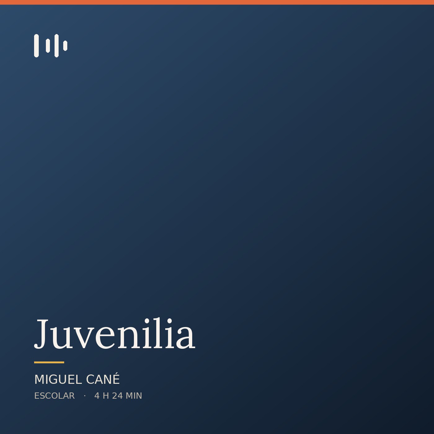 Portada de Juvenilia, de Miguel Cané