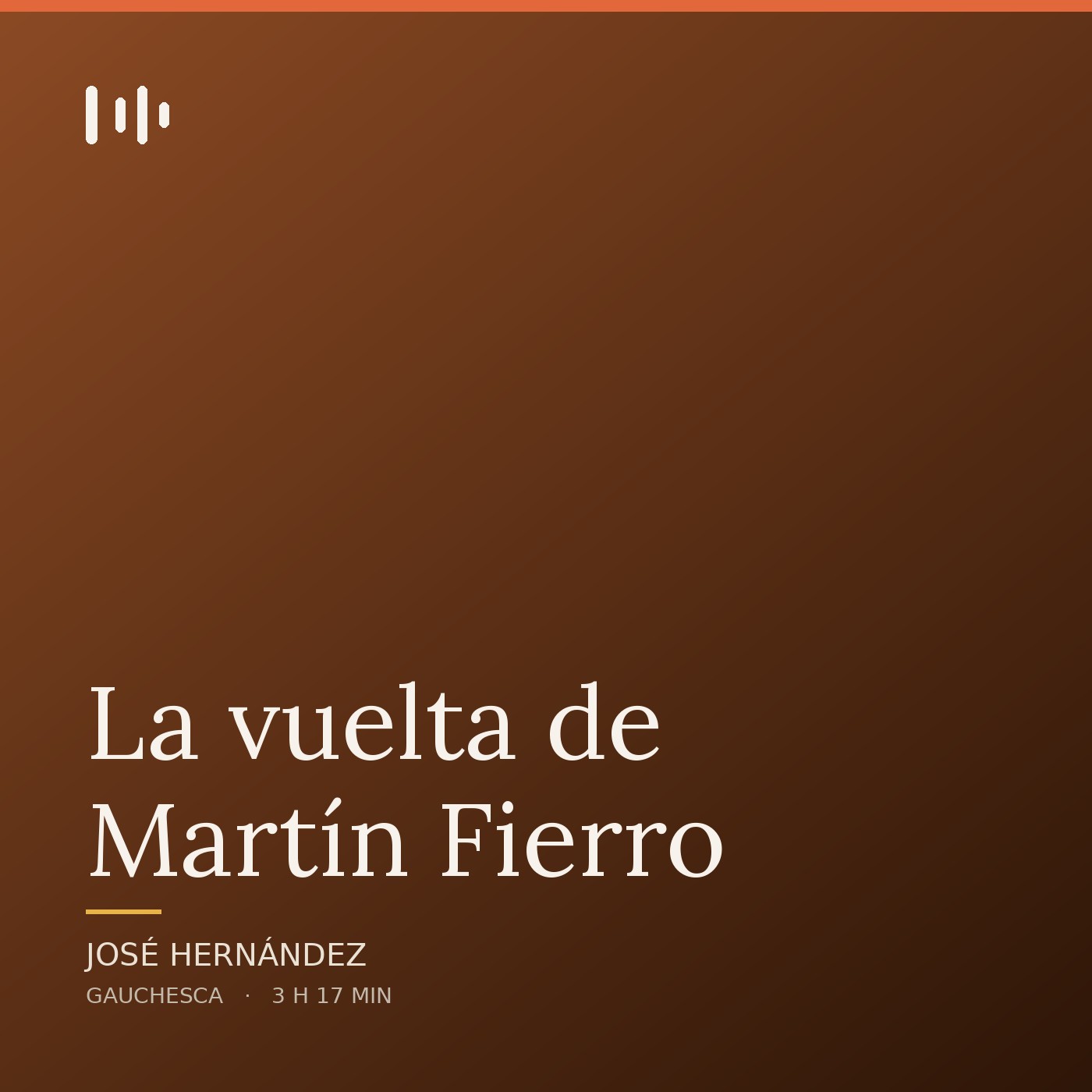 Portada de La vuelta de Martín Fierro, de José Hernández