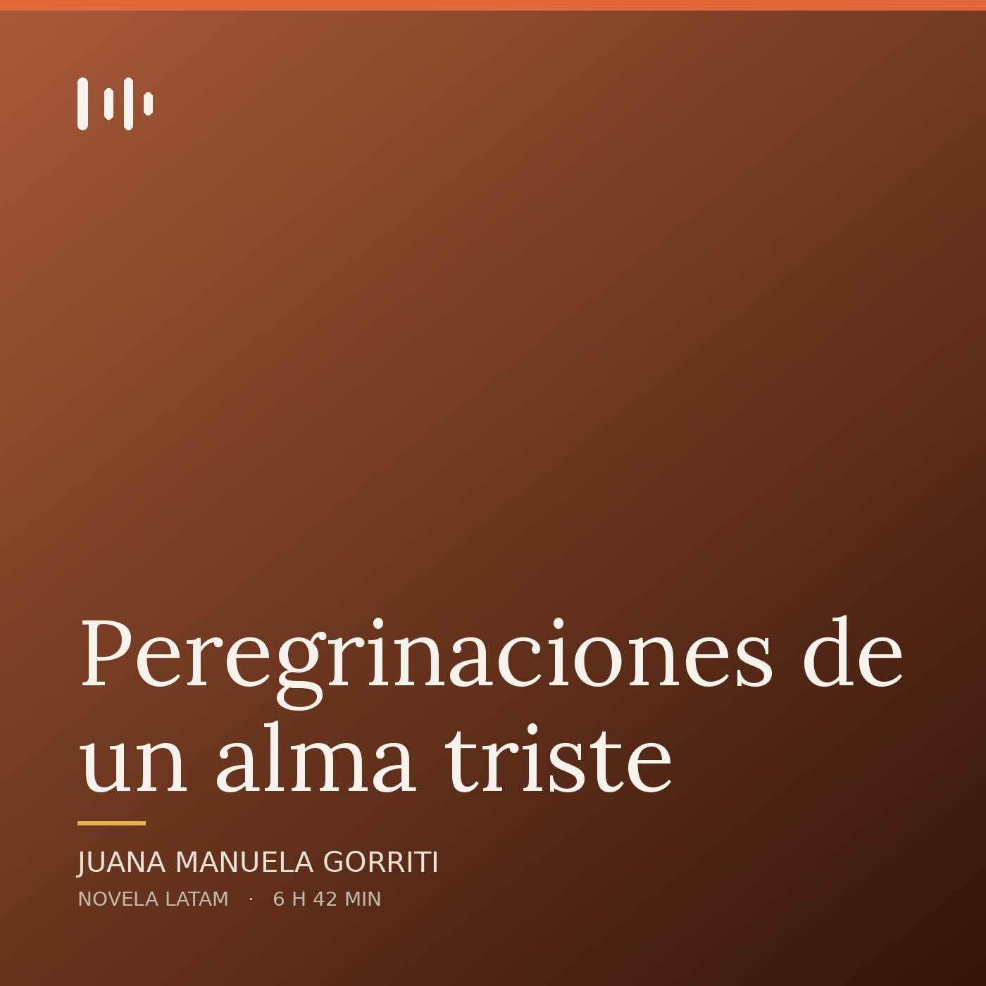 Portada de Peregrinaciones de un alma triste, de Juana Manuela Gorriti