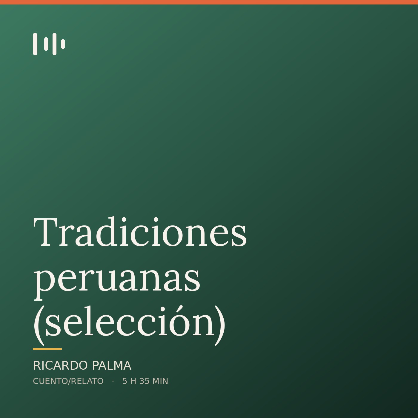 Portada de Tradiciones peruanas (selección), de Ricardo Palma